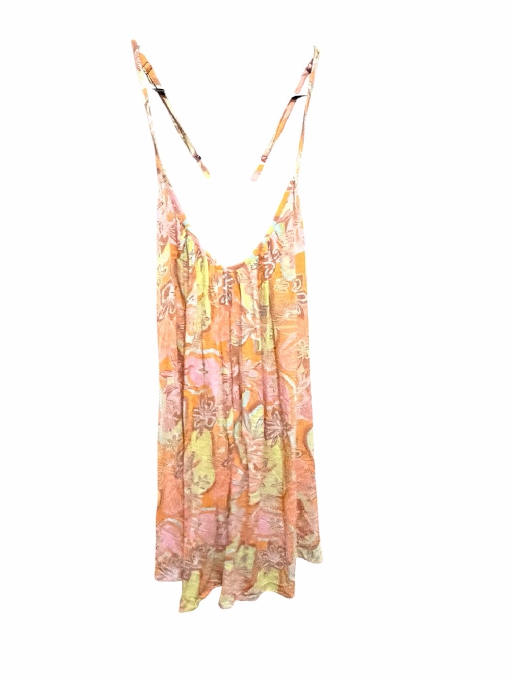 Roxy Floral Slip Dress in Peach, Pink, Yellow